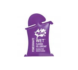 Wet Flavored Water Based Gel Lubricant Pomegranate 10 mL   